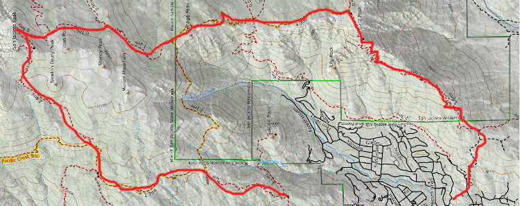 topo map of a running loop