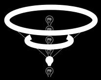 spacetime diagram of a lightbulb that briefly flashes on